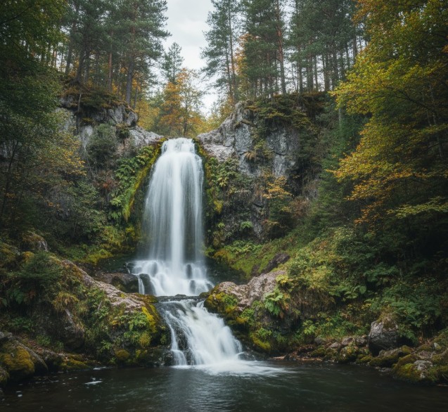 La Cascada de la Chorrera en Covaleda, un salto de agua entre rocas