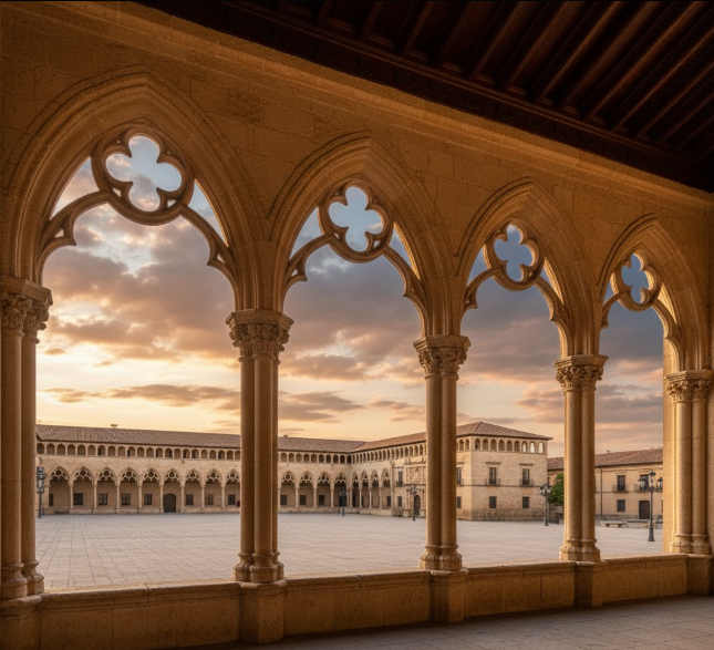 Galería gótica del Palacio de los Hurtado de Mendoza en Almazán