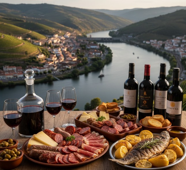 Gastronomía de Peso da Régua: vino, embutidos y pescado de río