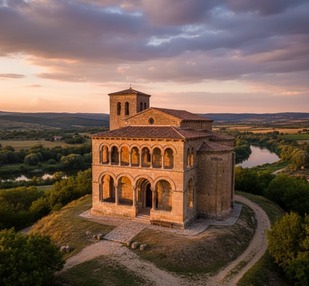 La iglesia románica de San Miguel en San Esteban de Gormaz, villa cercana a Burgo de Osma