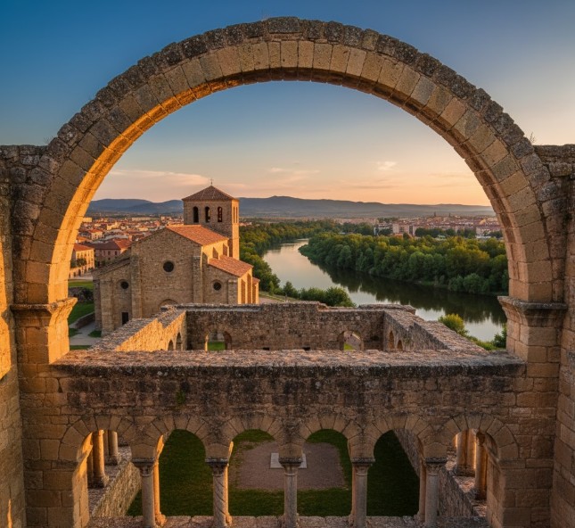 Monasterio de San Juan de Duero junto al río, lugar de inspiración literaria