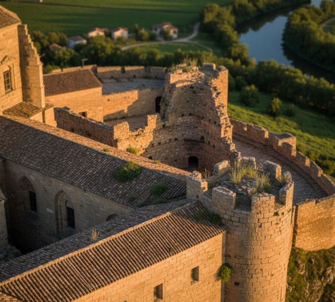 Detalle de los restos de los torreones y murallas del Alcázar de Toro.