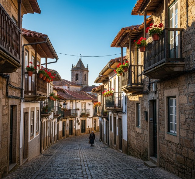 Calles del casco histórico de Miranda do Douro
