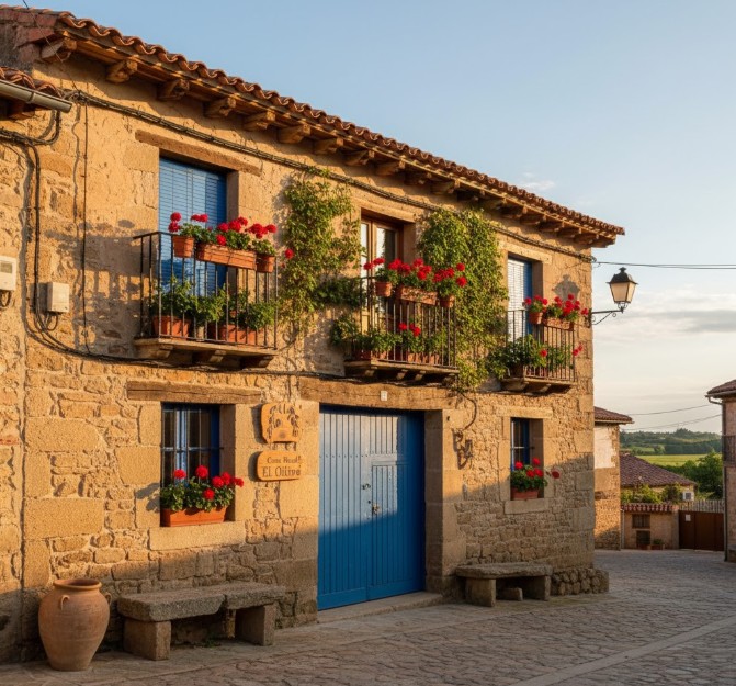 Fachada de una casa rural típica en Tudela de Duero
