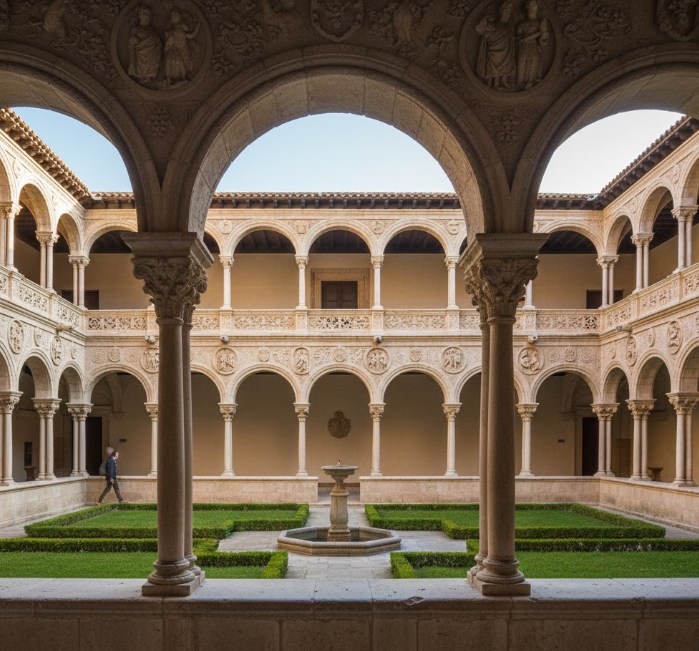 Claustro renacentista del Monasterio de San Benito en Valladolid