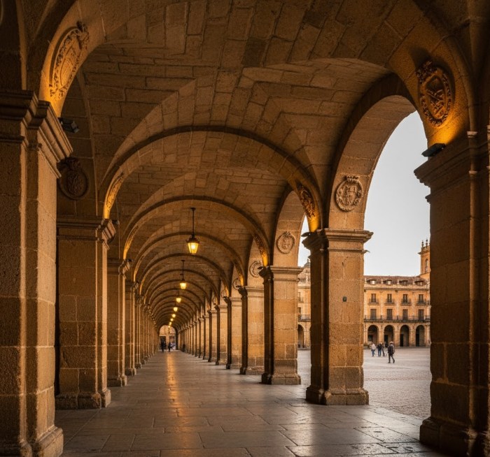 Galerías y arcos de la Plaza Mayor de Salamanca