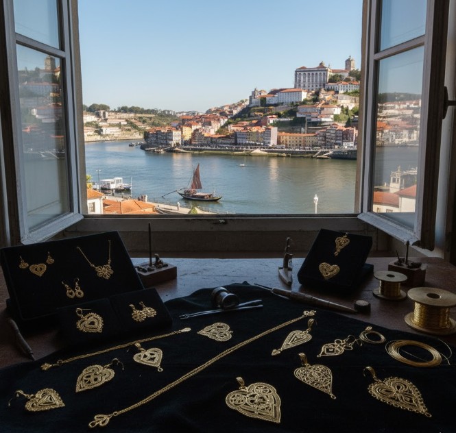 Vista de Gondomar, orilla del Duero y orfebrería tradicional