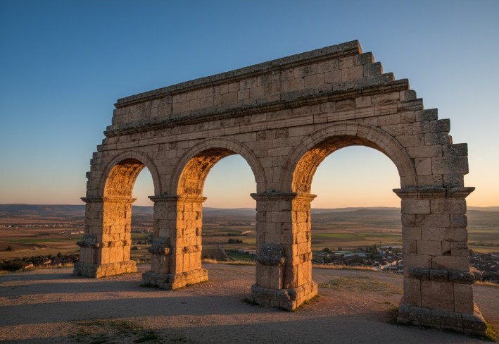 Arco romano de Medinaceli, pueblo cercano a Almazán