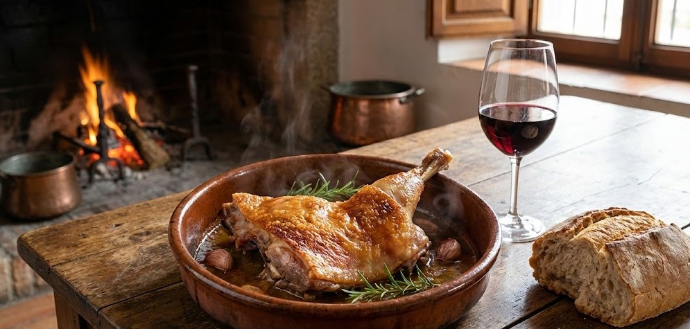 Lechazo asado tradicional en Peñafiel.