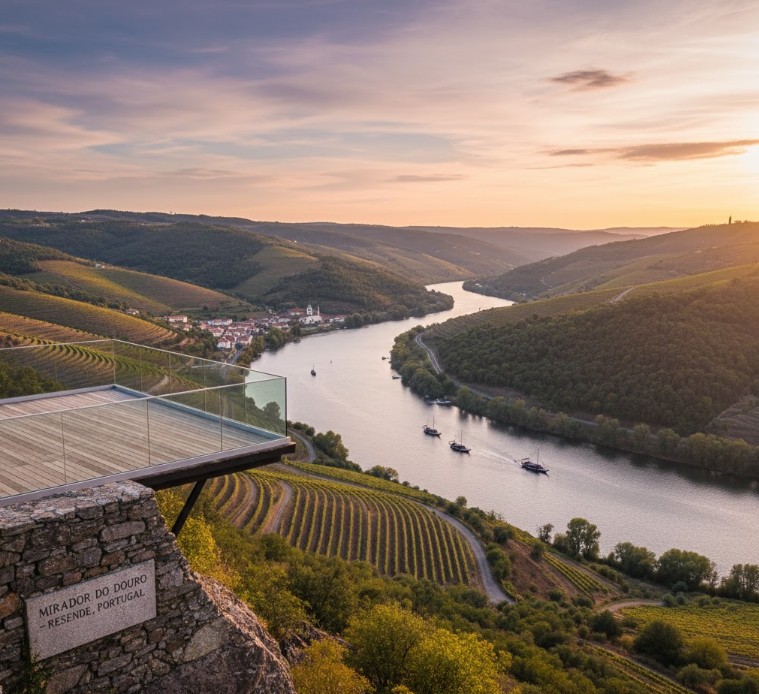 Mirador sobre el Duero en Resende, Portugal