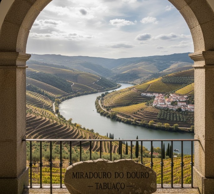 Mirador sobre el Duero en Tabuaço