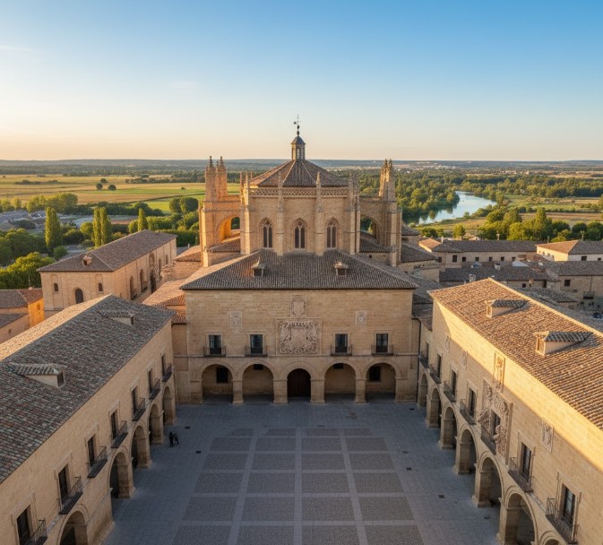Vista del Monasterio de Santa Clara de Tordesillas, cerca de las Casas del Tratado.