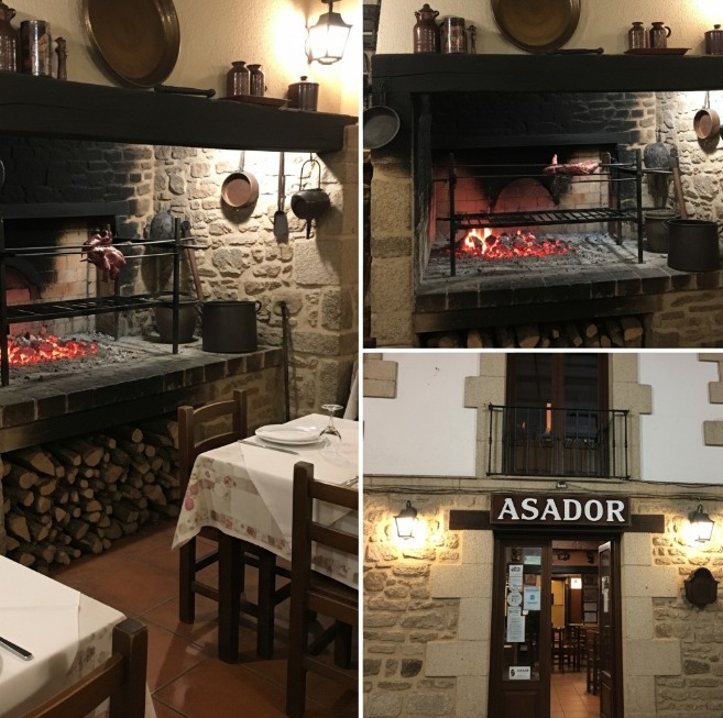 Vista de un asador tradicional en Simancas, cerca del Parador