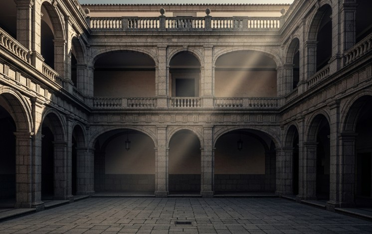 Patio herreriano en el interior del Archivo General de Simancas