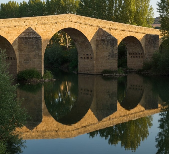 El majestuoso Puente Medieval de Langa de Duero sobre el río