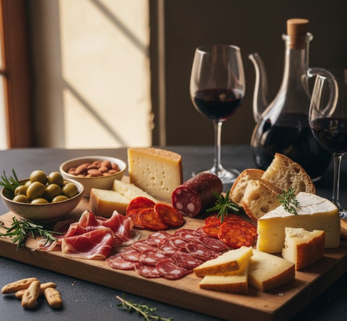 Tabla de embutidos y queso de Salamanca