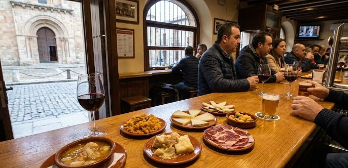 Tapas tradicionales en el Casco Histórico de Zamora.